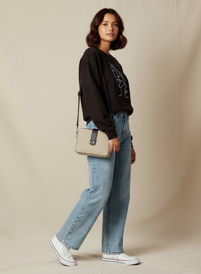 تواكستريمز سويت شيرت  بقصة عادية مع تطريز - Image 2